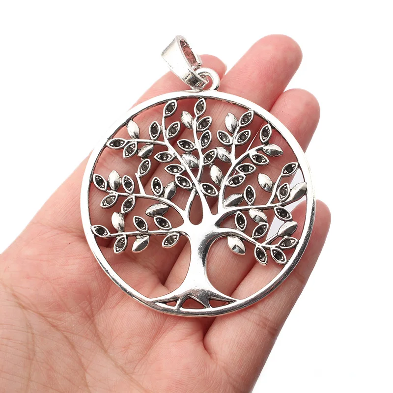 Ожерелье из цинкового сплава с полыми деревьями 2 шт./лот цвета бронза/серебро