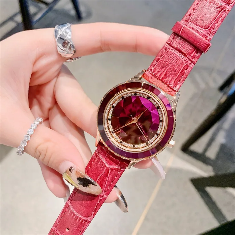 Relojes para mujer, новые женские часы с бриллиантами, женские часы, повседневные часы с браслетом, роскошные часы с кожаным ремешком, кварцевые часы под платье, наручные часы