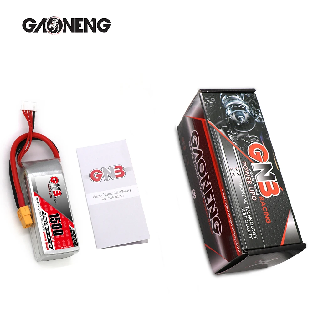 Высокая Скорость RC автомобиль 110C 120c 130C Lipo батарея Gaoneng GNB 14,8 V 1500mAh 4S Lipo батареи модели радиоуправляемого дрона аксессуары для мультикоптера