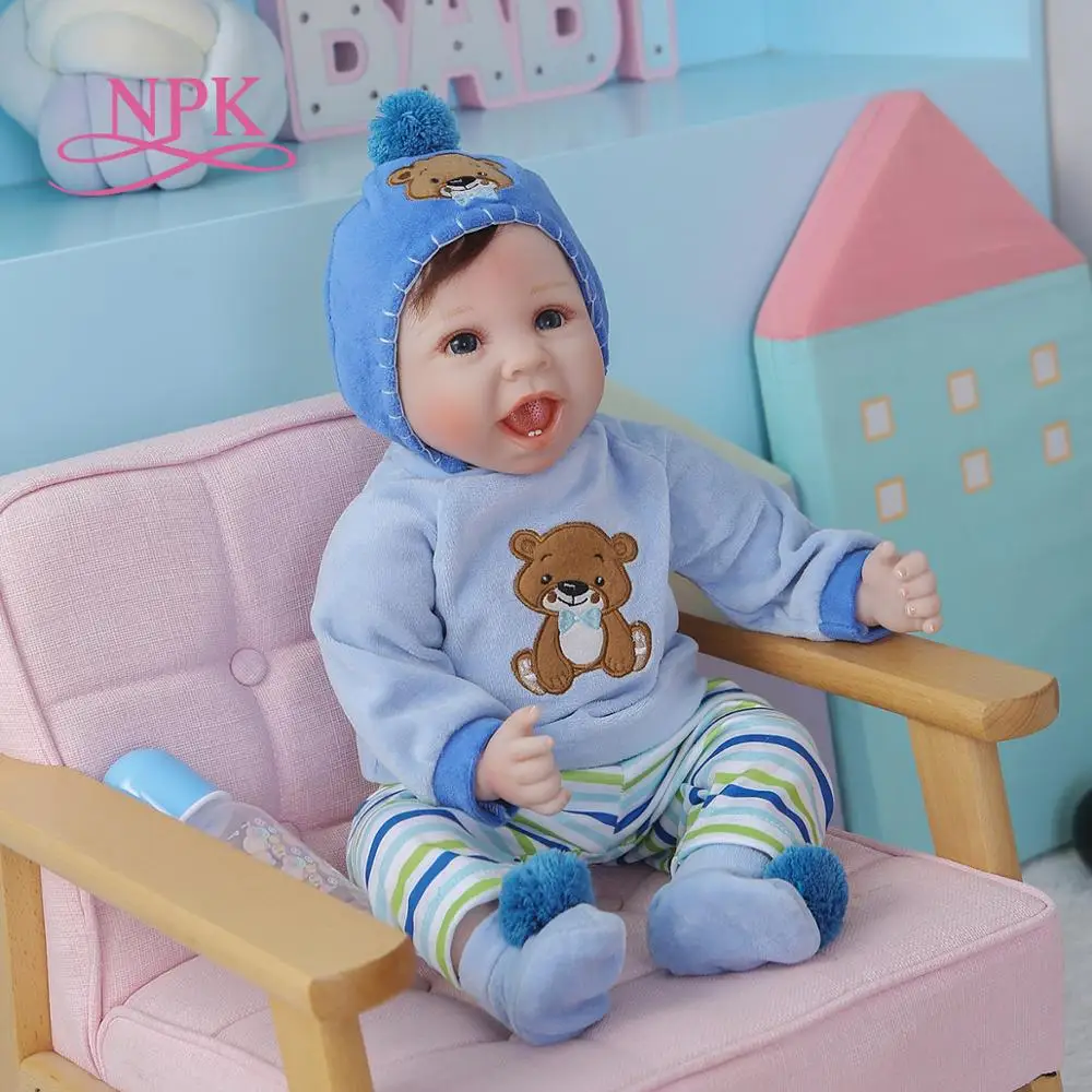 NPK 55 см мягкие средства ухода за кожей bebe Кукла Новорожденный ребенок мальчик с