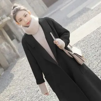 

WAVSIYIER 2020 new women clothes female autumn winter solid outwear woman long coat vintage elegant runway trench coat jacket