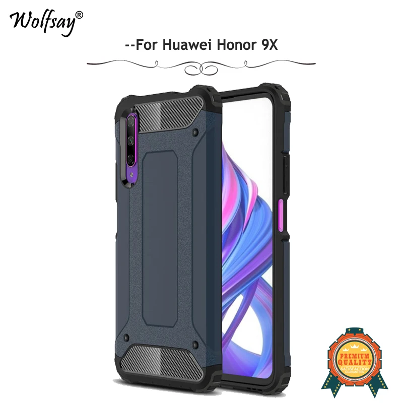 Чехол для Huawei Honor 9X противоударный армированный резиновый жесткий чехол телефона
