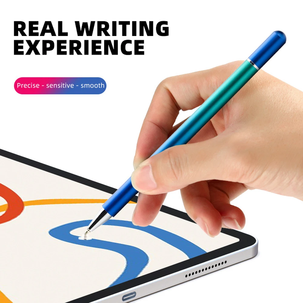 SEYNLI Magnetic Touch Screen Stylus Gradient Color Built-in Replaceable Suction Cup Pen Tip Transparent Disc Capacitive Pencil