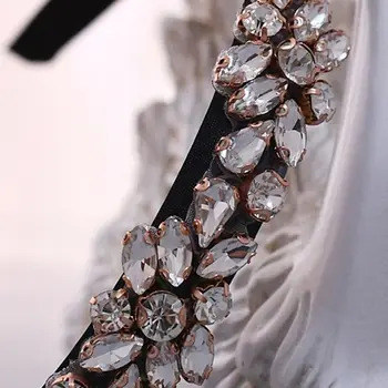 

Baroque Jewelry Rhinestone Bandana Female Rose Gold Alloy Studded Bride Headband