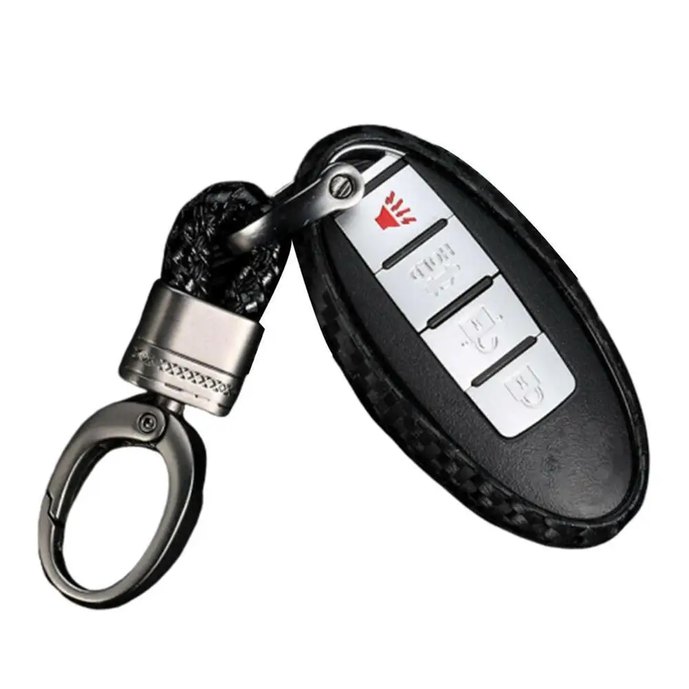 1 шт. чехол для ключей из углеродного волокна для Nissan Infiniti Sylphy Altima TIIDA Qashqai X-Trail аксессуары