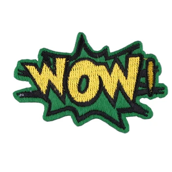 

Letter Patch Iron On Patches On Clothes Cool Wow DIY Embroidered Patches For Clothing DIY Stickers On Clothes Apparel Accessory