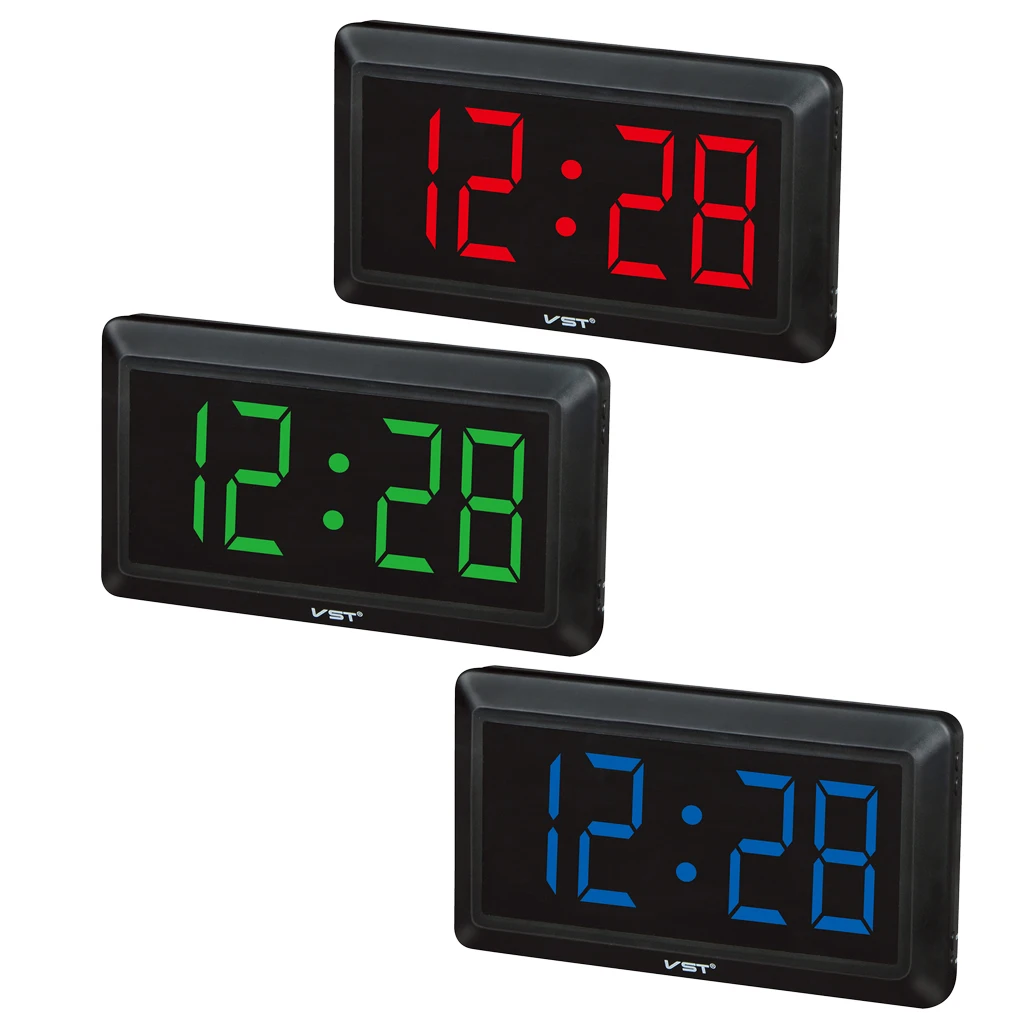 

4'' Large LED Display Double Use Electronic Digital Time Desk Clock Wall Clocks 24 Hour Display