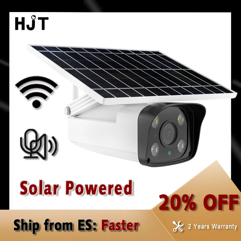 HJT WI FI ip камера на солнечной батарейке HD 1080P долгого ожидания ИК Ночное видение двухстороннее аудио открытый