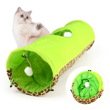 

Cat Tunnel Cat Toys with Play Ball Multicolor Suede Material Kitten Toys Foldable Pet Supplies Funny Toys Rabbit Tunnel Cat Cave