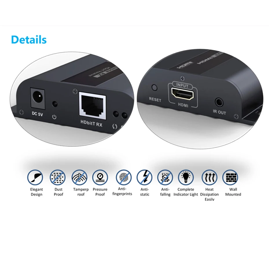 HDMI удлинитель LKV383 HDbitT ИК маршрутизаторы с помощью кабеля cat6/7 до 120 м (только