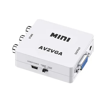 

Video AV2VGA Video Converter Adapter Convertor with 3.5mm Audio AV VGA Converter Conversor For PC to TV HD Computer to TV