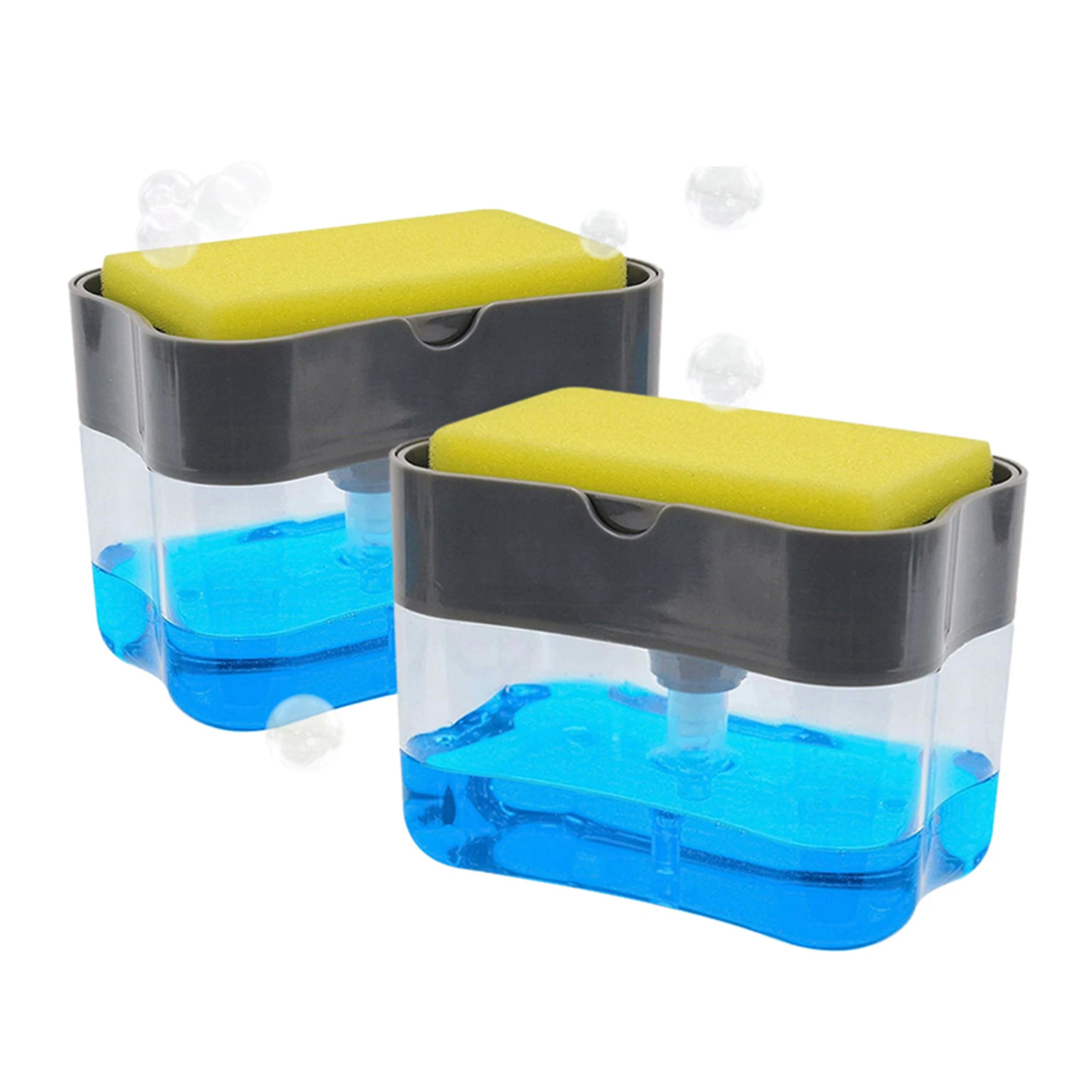 

Soap Dispenser Pump With Sponge Manual Kitchen Pool Press Cleaning Liquid Dispenser Container Manual Press Soap Organizer