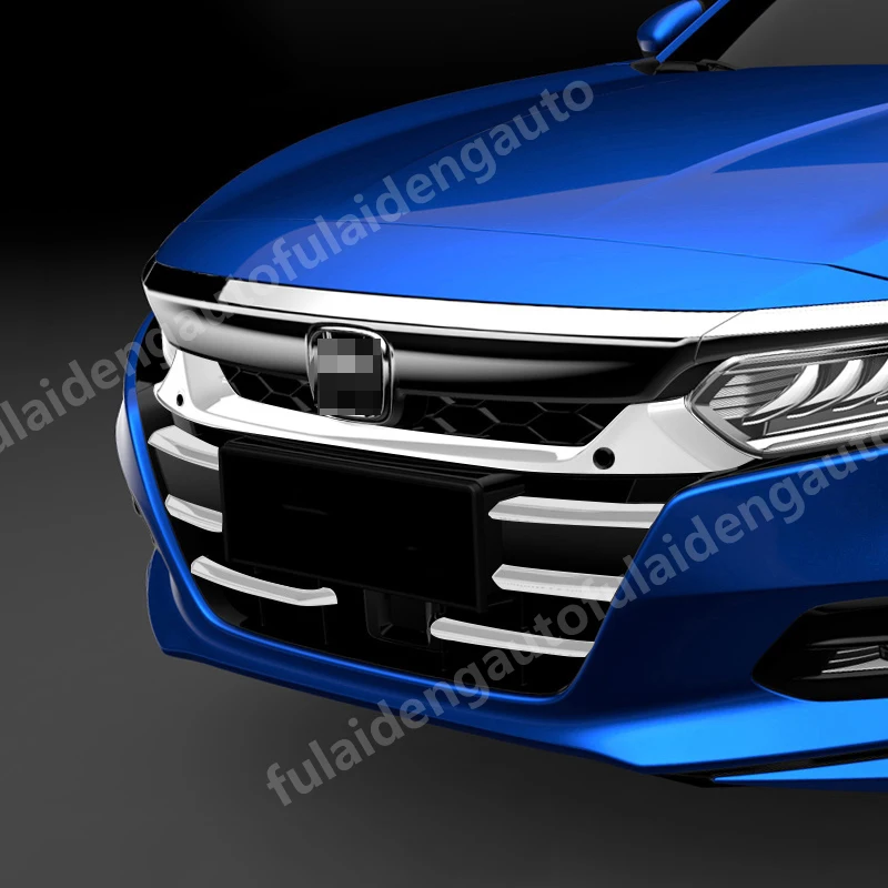 7 шт. для Honda Accord- ABS Хромированная передняя решетка сетчатая вентиляционная крышка радиатора отделка Аксессуары для стайлинга автомобилей