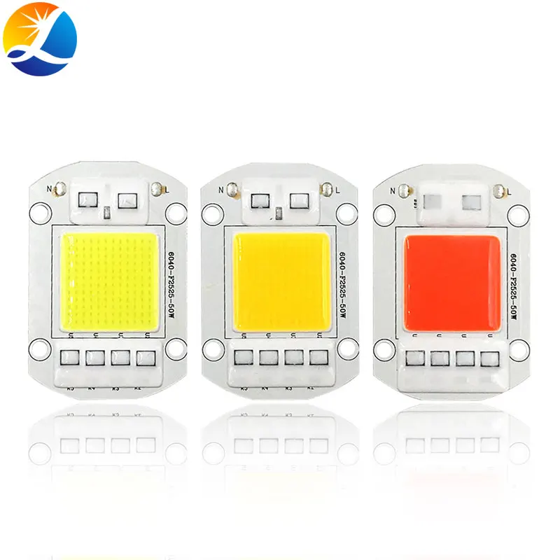 

Driverless Smart IC AC 110V 220V Full Spectrum COB LED Light Chip for Floodlights Plant Grow Lamp 20W 30W 50W LED Bulb 60x40mm
