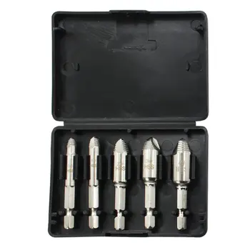

Broken Head Screw Extractor High Speed Steel Chrome Sliding Tooth Broken Wire Faucet Screw Wood Screw Removal Tool 5Pc