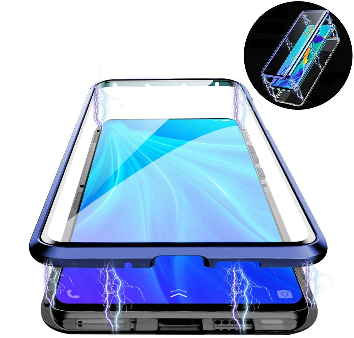 Закаленное Стекло Полный Магнитный чехол для huawei P30 Pro Nova 5i 5 4 Honor 20 10 Lite 8A Y5 Y6 Y7 чехол для телефона с откидной крышкой