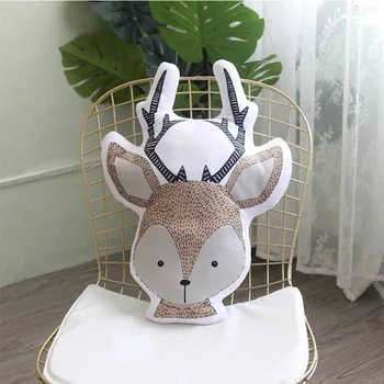 

Baby Cute Educational Cushion Cartoon Animals Baby Pillow Kids Baby Room Furnishing Originality Printing Stuffed Pillows