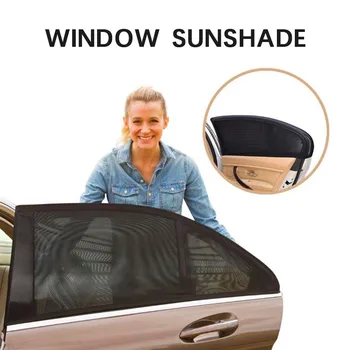 

4/2 Pcs Car Mesh Curtain Side Window Sunshade Sun Shade Curtain UV Protection Window Curtain Car-styling Decoal Accessories