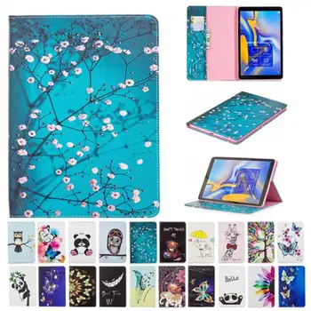 

Flip Owl Bear Case For Samsung Galaxy Tab A A2 10.5" 2018 T590 T595 T597 SM-T595 Smart Cover Funda Tablet Sleep Wake Stand Shell