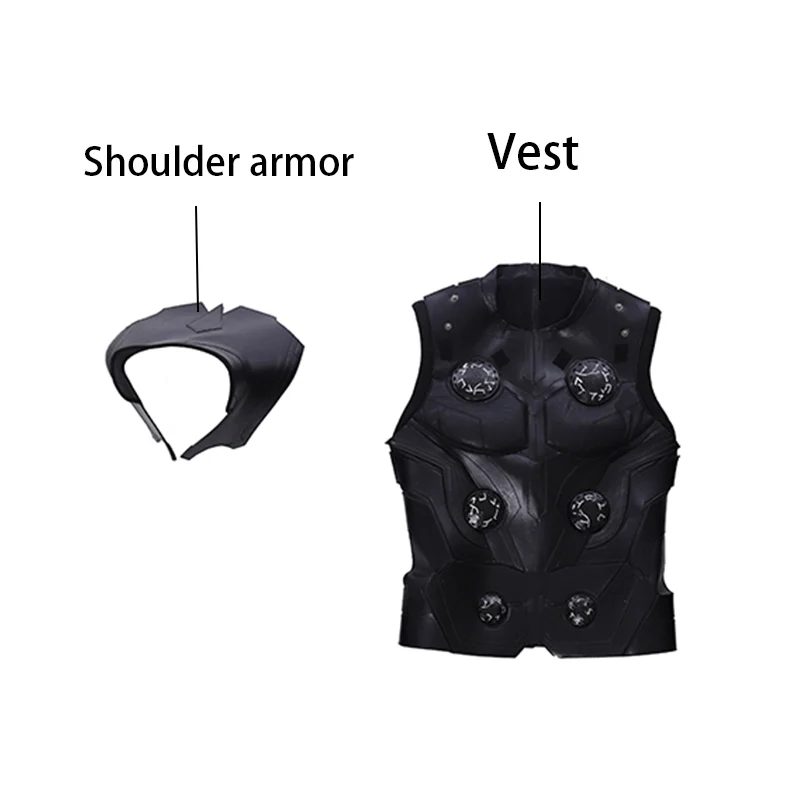 Manluyunxiao Thor Cosplay Marvel Movie Thor Ragnarok Superhero Odinson Outfit Halloween Costumes For Men Adult Plus Custom Made - Цвет: vest with armor