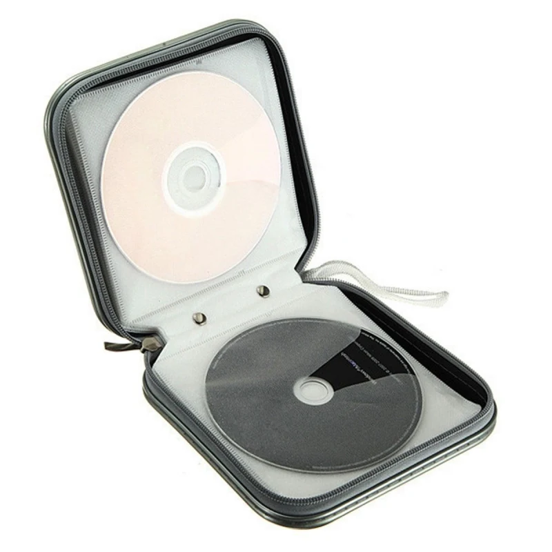 40 диск двухсторонний CD DVD организатор хранения данных Держатель Жесткий бумажник черный