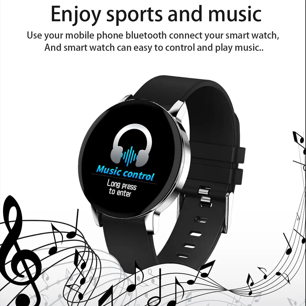 Умные часы R5 Android Bluetooth Смарт для мужчин и женщин пульсометр кровяное давление