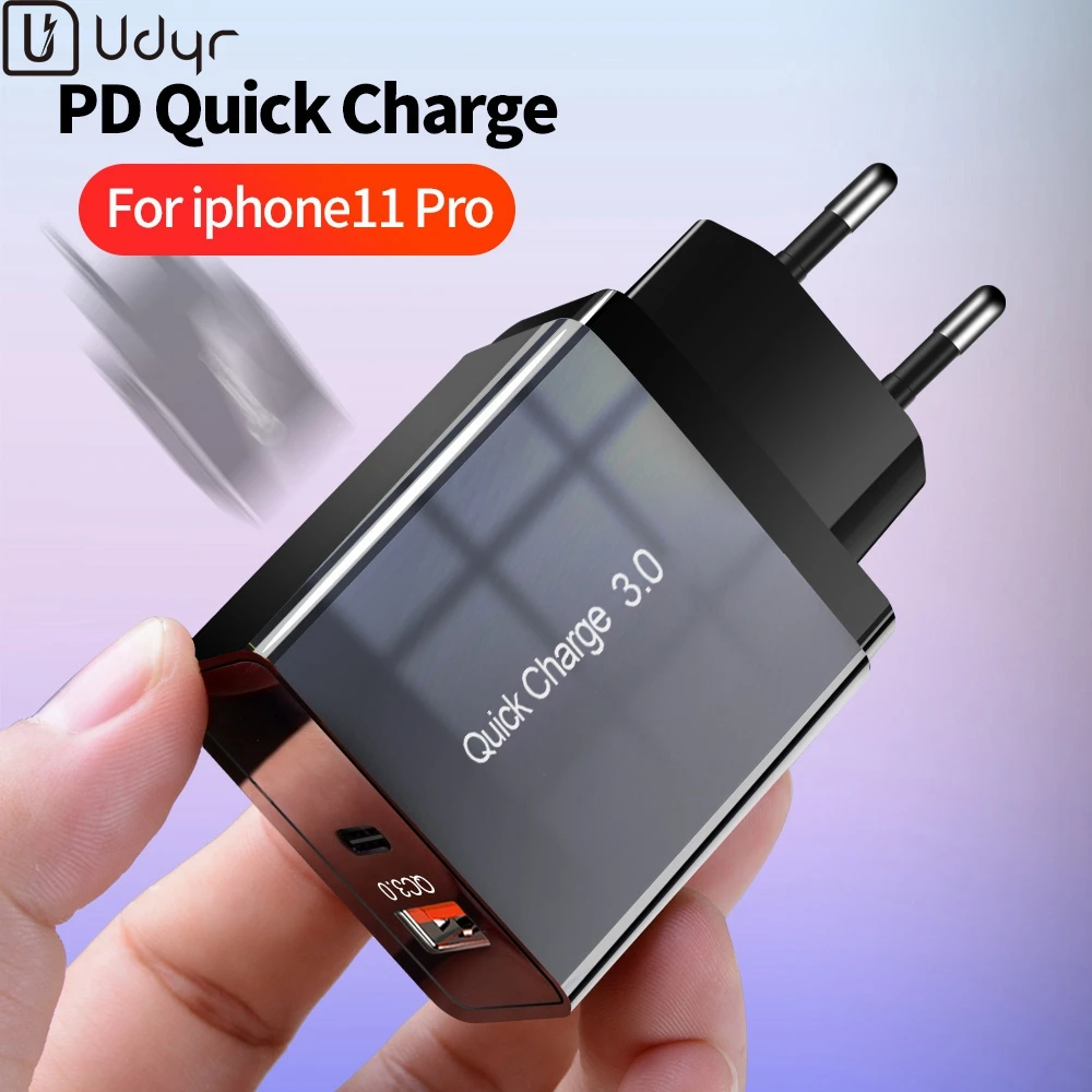 Udyr Quick Charge 4,0 3,0 36 Вт USB зарядное устройство Тип C QC 4,0 3,0 зарядное устройство для samsung S10 plus PD 3,0 быстрое зарядное устройство для iPhone 11 Pro