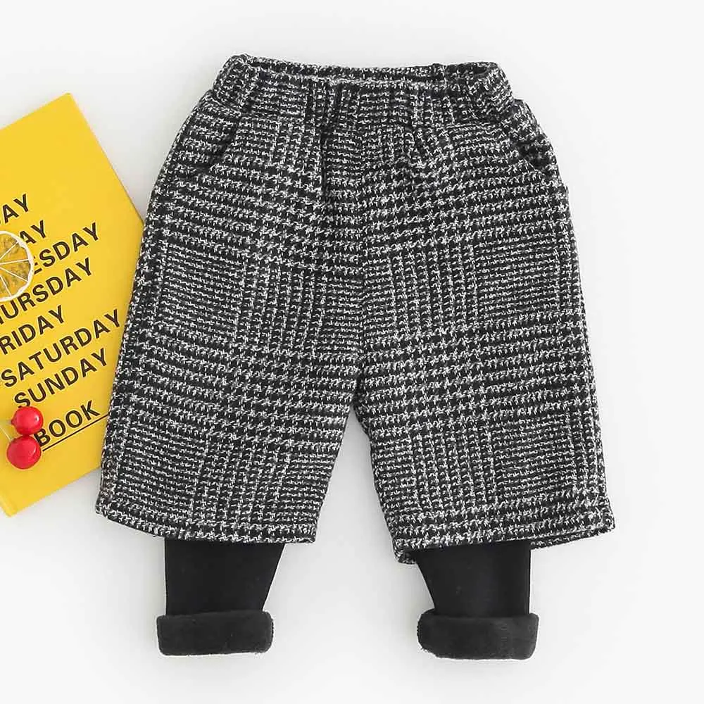 AmyaBaby/Детские зимние леггинсы; бархатные теплые свободные штаны для маленьких девочек; детская одежда; модные брюки для маленьких девочек