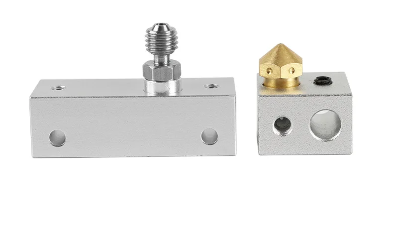 3D принтер Экструдер цельнометаллический Hotend groove MK10 сопло нагревательный блок 3d принтер запчасти - Цвет: Brass