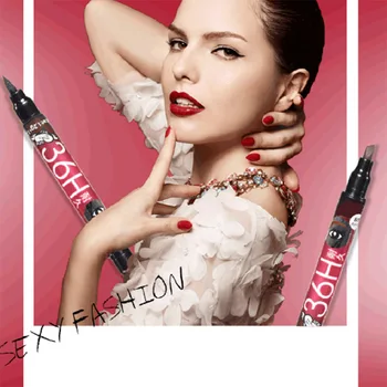 

2 in 1 Waterproof Eyebrow Eyeliner Liquid Eyebrow Pen Pencil Makeup Cosmetic Tools B99