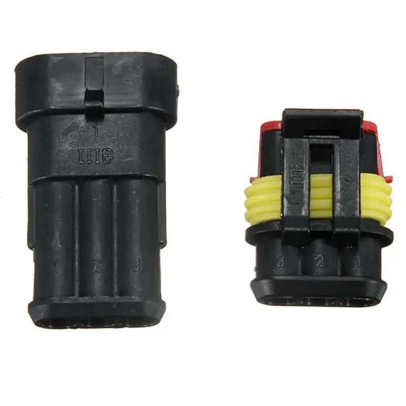 One Set Best Price Car Auto 3 Pin Way Sealed Waterproof Electrical Wire Connector Plug Truck Caravan | Обустройство дома