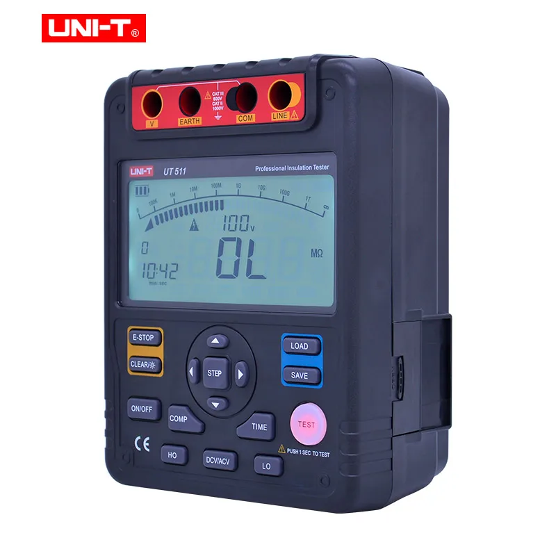 UNI-T UT511 цифровой тестер сопротивления изоляции AC DC напряжение Ом мегомметром метр Мегаомметр Измерительные трансформаторы/генераторы