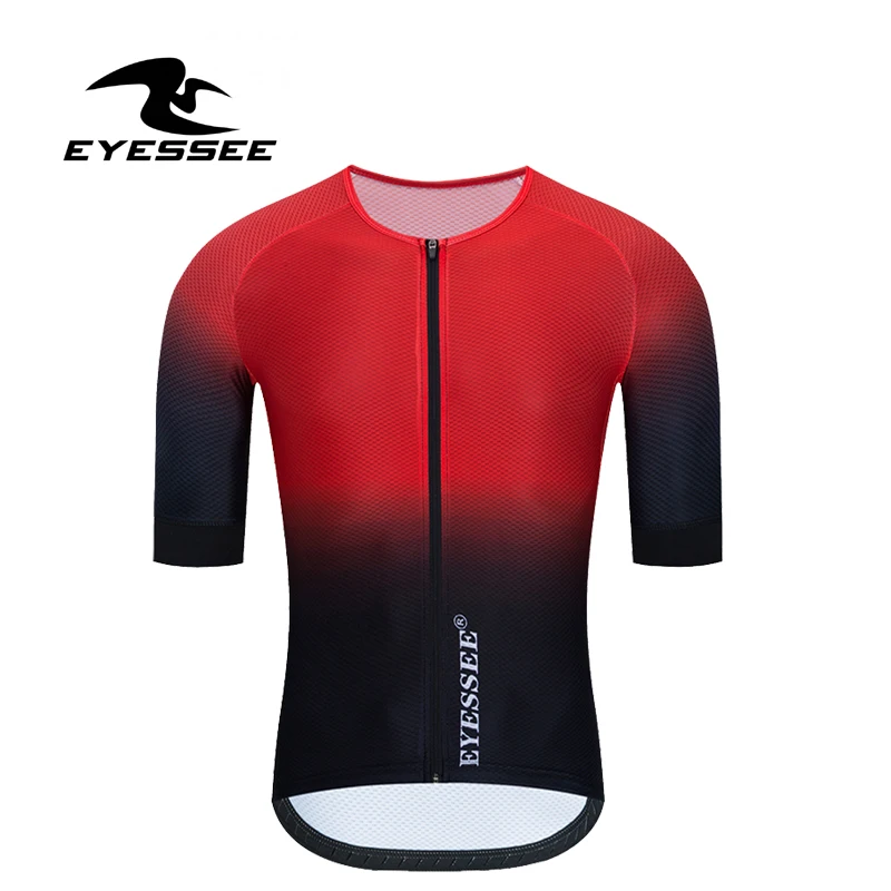 

EYESSEE 2020 Professional fit lightweight fabric cycling jersey Summer Top Quality Men's Team Short sleeve bicycle Jersey