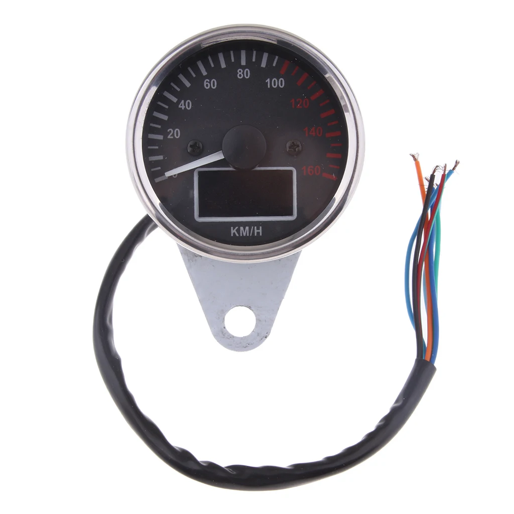 12V Digital Motorcycle Speedometer Odometer Fuel Meter Multifunction Gauge