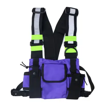 

Locomotive Ins Personality Couple VestNew Fashion Chest Rig Bag Reflective Vest Hip Hop Streetwear Functional Harness Chest