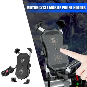 

Phone Holder 15W Wireless + 3.0 USB Charger Cell Phone GPS Mount for Outdoor Travelling Motorcycle Phone Decoration