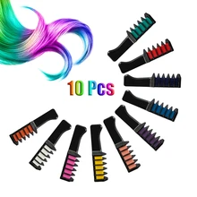 1 комплект временные мелки для волос Pro Mini мелки 10 цветов для волос многоцветная краска окрашивающая расческа для волос уход за волосами Инструменты для укладки