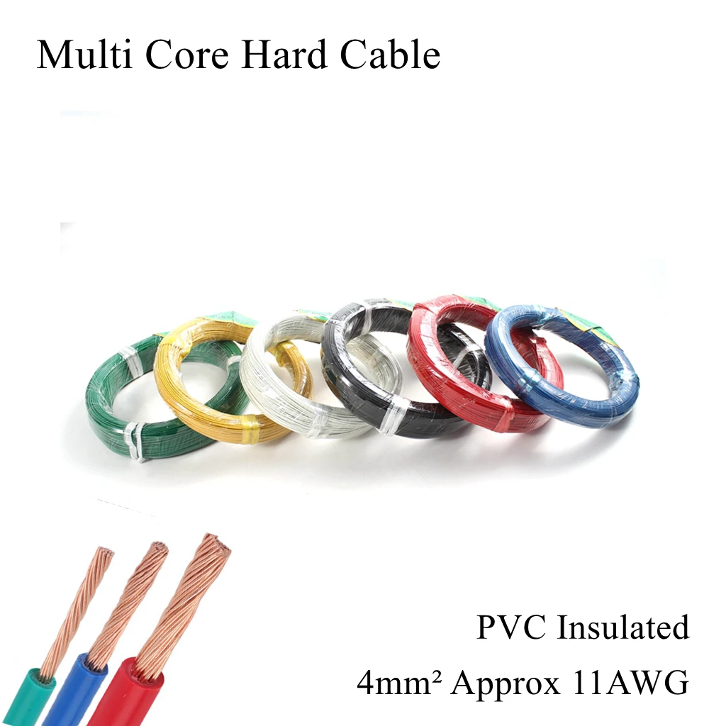 11AWG 4 мм BVR RV многожильный провод изолированный Электрический жесткий кабель
