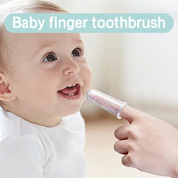 

Baby Toothbrush Soft Baby Toothbrush Baby Finger Cot Safe Material Silicone Toothbrush