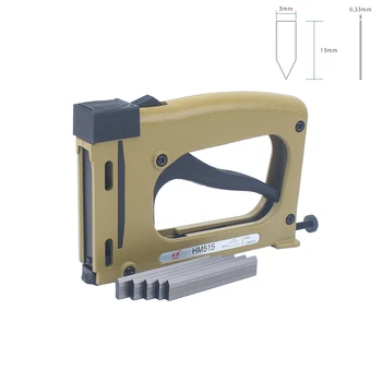 Meite HM515 Frame Gun Nailer With 1000pcs Nails Manual Flex Point Tacker Framing Tools Tacker Gun Used for Frame Back Fix conventional manual call point