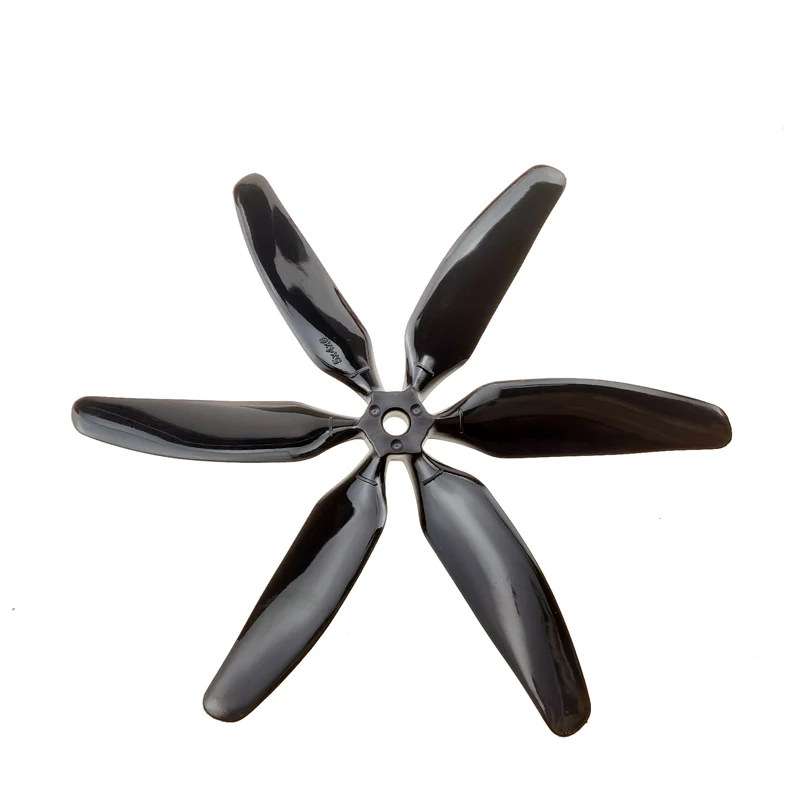 Hélice 504060 six pales 8 pouces pour drone, détail des pales et du moyeu