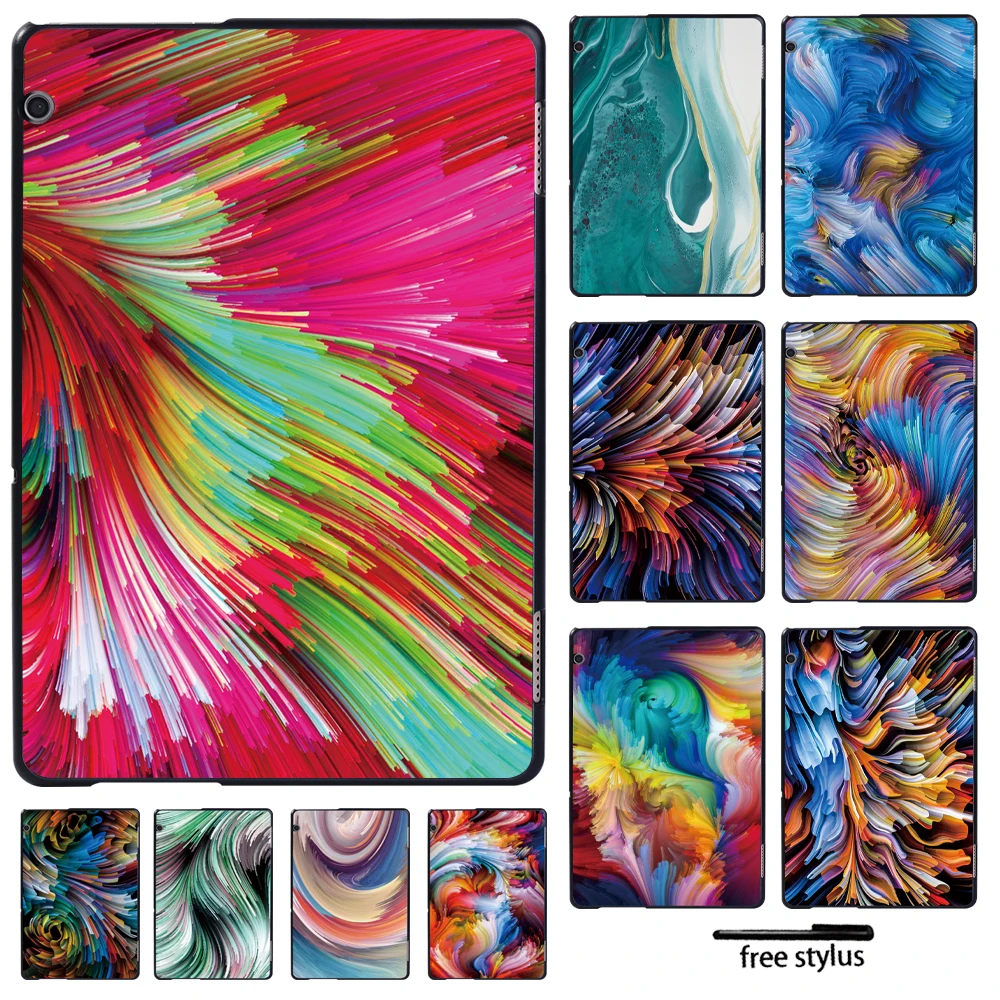 

Tablet Case for Huawei MediaPad T5 10 10.1 Inch/T3 8.0 Inch/MediaPad T3 10 9.6 Inch Watercolor Print Pattern Protective Shell