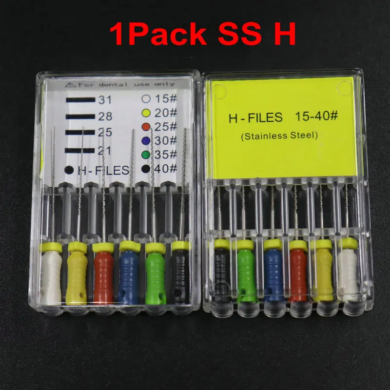 1Pack25mm стоматологические SS H файлы 15 40 # Нержавеющая сталь эндодонтические