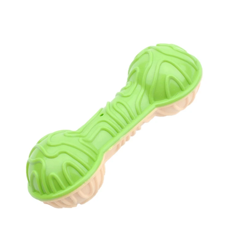 Pet игрушка для коренных зубов TPR резиновая гантель звуковая игрушка для собаки устойчивая к укусам головоломка тренировка игрушка для домашних животных