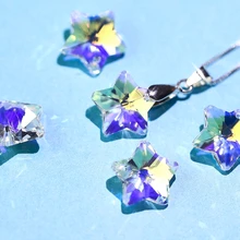 28 шт./упак. одно отверстие с украшением в виде кристаллов бисера 14 мм крусталь AB стеклянный бисер пентаграмма для изготовления ювелирных изделий, подвеска, серьги, лучшее качество