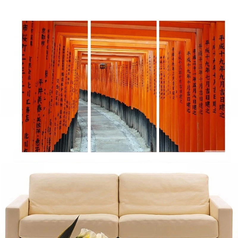 Современная Красочная картина Fushimi Inari Taisha японское украшение для комнаты города