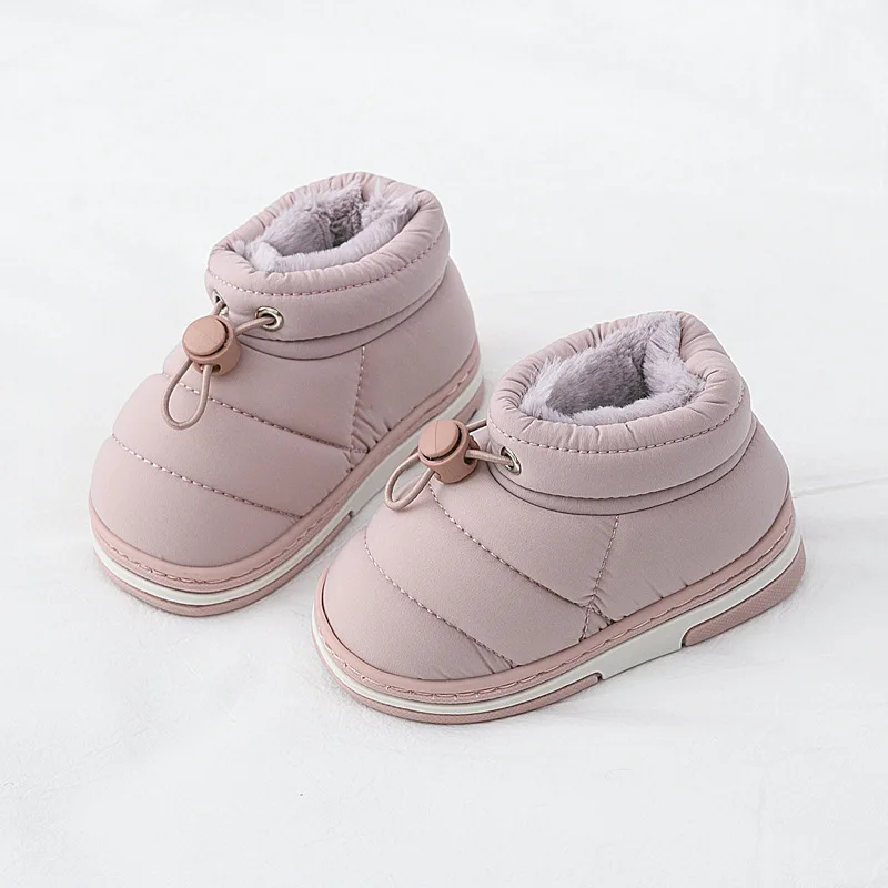 light purple Новые детские ботинки; плюшевая обувь для маленьких девочек; теплые зимние ботинки на платформе; обувь для маленьких мальчиков; домашние повседневные ботинки; обувь для родителей и детей - Цвет: light purple
