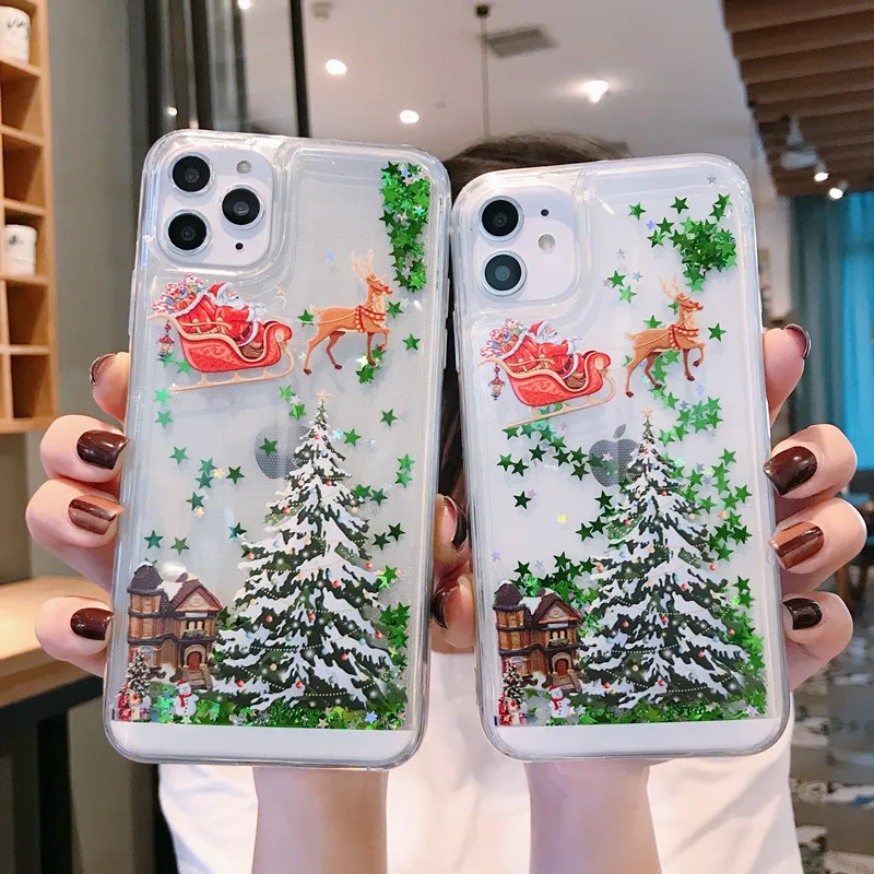 Для iphone 6/7/8/11/Pro/Max iphone/Xs/Max чехол для iphone XR Санта Клаус Рождественская елка