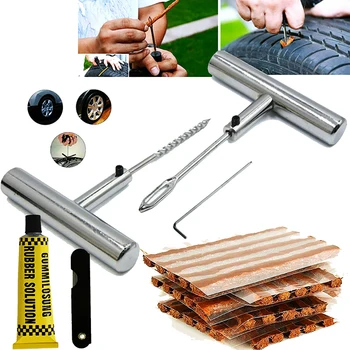 

Metal puncture repair kit in tubeless car tires