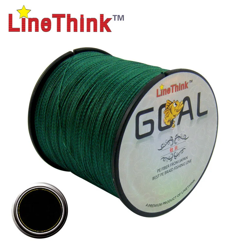 100M 300M 500M Brand LineThink GOAL Japan Multifilament 100% PE Braided Fishing Line 8LB to 100LB